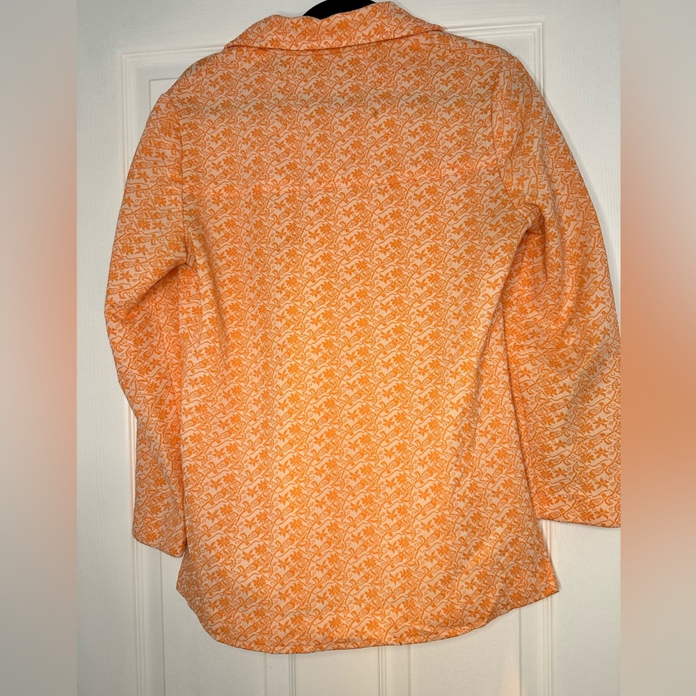 Orange Patterned Women's Jacket - Picture 4 of 8